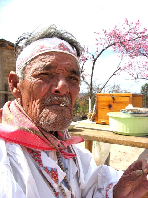 Tarahumara Curandero prepares for a Ceremony.